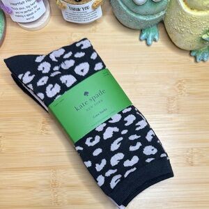 kate spade New York CheetahPrint Crew Socks 3 pack. New sz 4-10